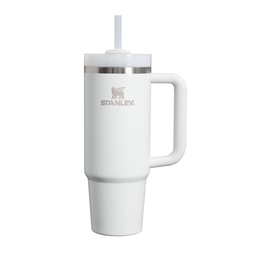 Stanley White 40oz tumblr arctic flowstate straw cap 3oz water cup handle bottle - Picture 2 of 4
